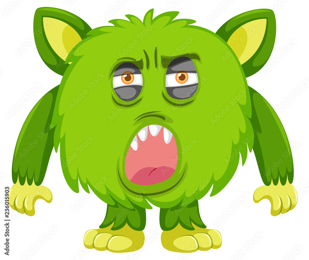 A green monster facial expressiona A green monster facial expressiona