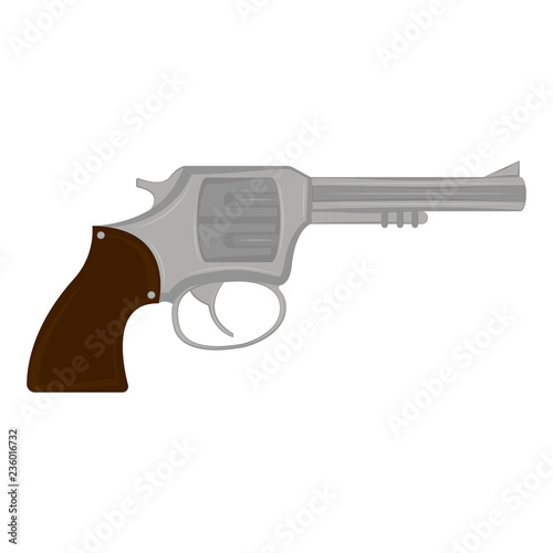 Isolated revolver icon. Weapon. Vector illustration design