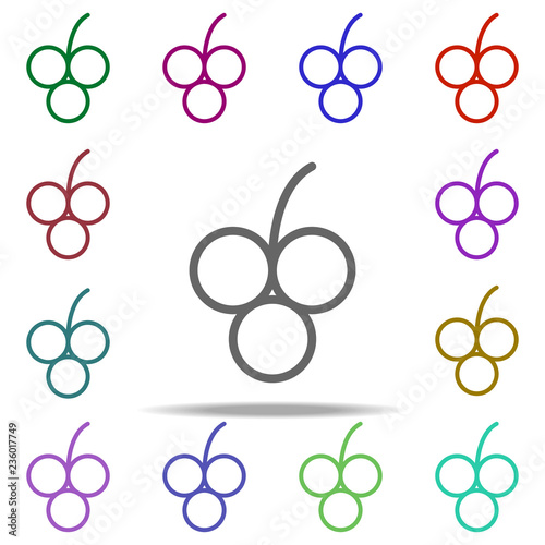 grapes icon. Elements of autumn in multi color style icons. Simple icon for websites, web design, mobile app, info graphics