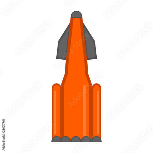 Isolated nuclear missile icon. Vector illustration design