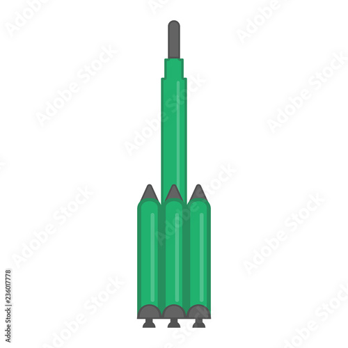 Isolated nuclear missile icon. Vector illustration design