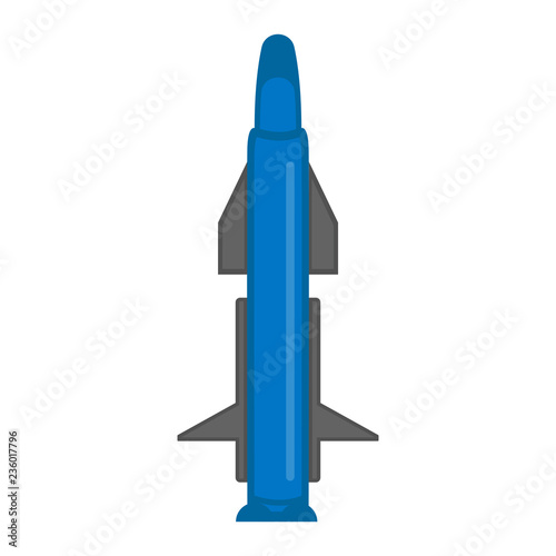 Isolated nuclear missile icon. Vector illustration design