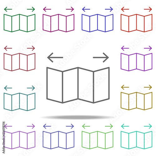 collapsible expand icon. Elements of arrow and object in multi color style icons. Simple icon for websites, web design, mobile app, info graphics
