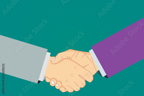 Design business Empty template isolated Minimalist graphic layout template for advertising . Hu analysis Shaking Hands on Agreement Greeting Gesture Sign of Respect Vector