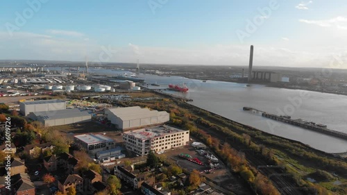 Flying over Purfleet towards Dartford Crossing photo