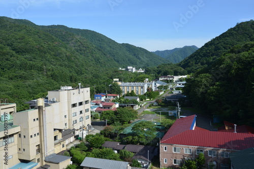 山間部の町並み