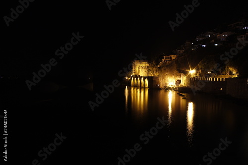 Alanya Night Castle Red tower