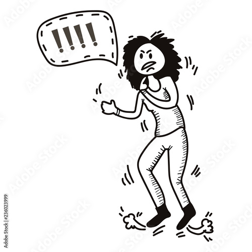 Young angry woman Negative Emotions.