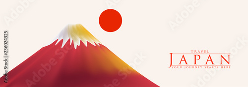 Vacation Travel to Japan landmark and food, vector illustration. ​ photo