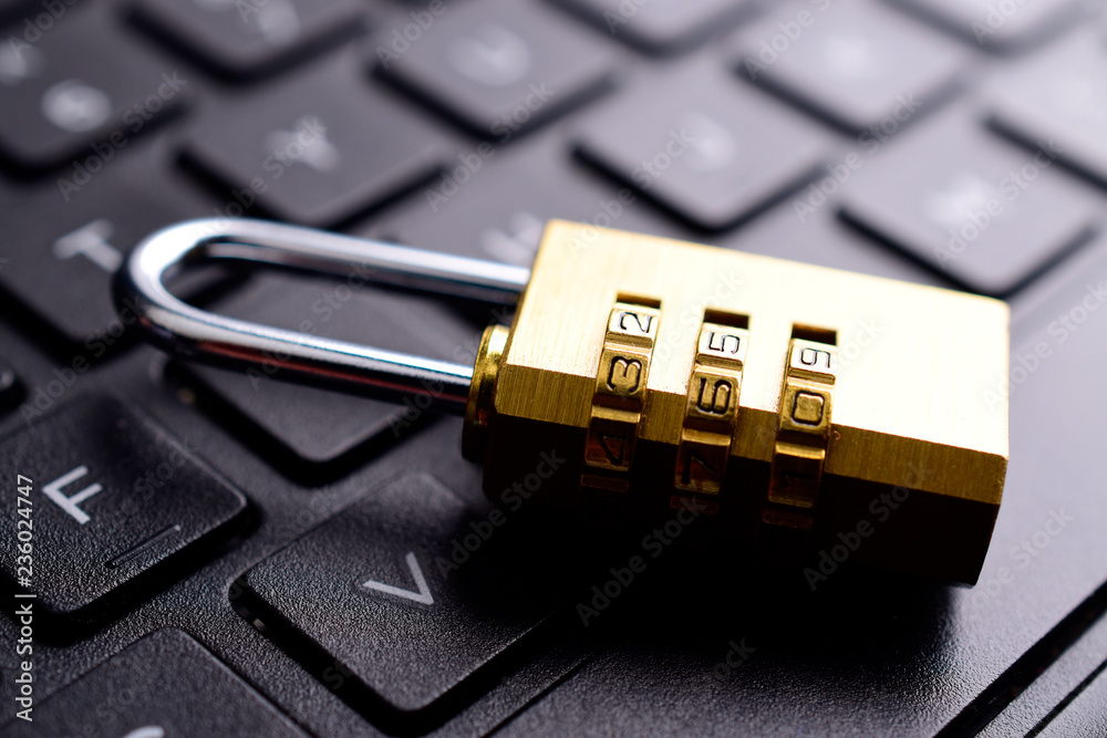 lock on keyboard, macro, cyber security concept. lock on keyboard, macro, cyber security concept.