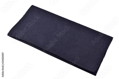 dark blue cotton placemat isolated on white background
