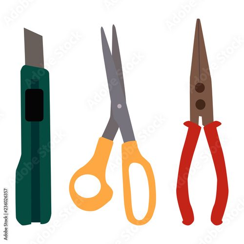 Knife Scissors and Pliers