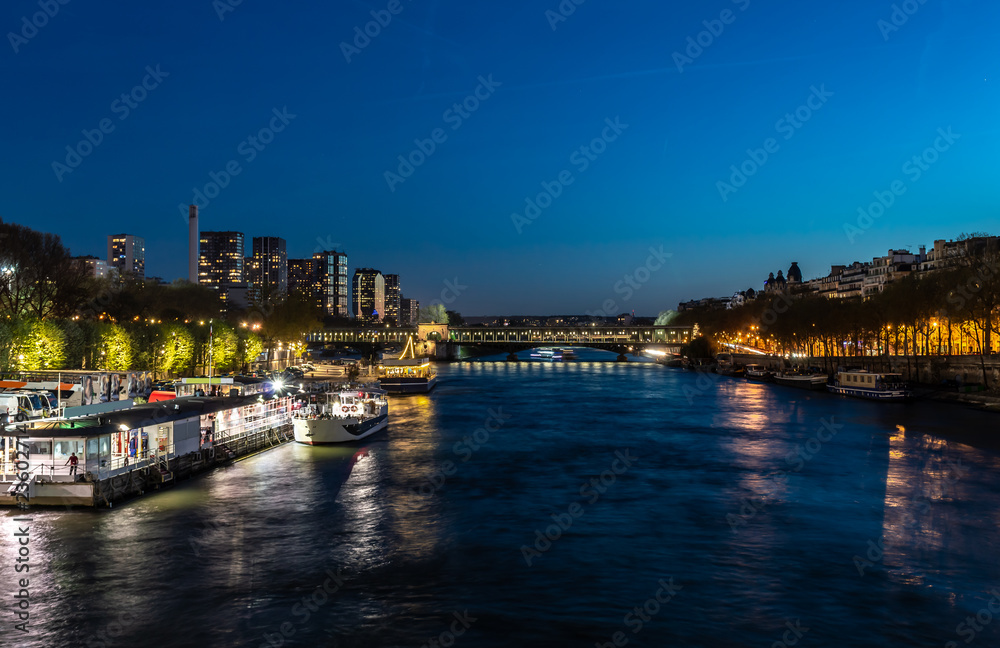 The Seine river seen from Pont D' Iéna