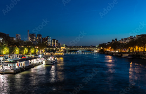The Seine river seen from Pont D  I  na
