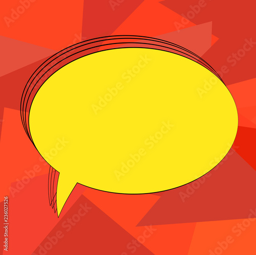 Business concept Empty template copy space isolated Posters coupons promotional material. Blank Oval Outlined Solid Color Speech Bubble Empty Text Balloon Vector