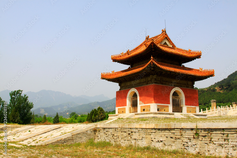 ancient Chinese landscape architecture in the Eastern Tombs of the Qing Dynasty, China. ancient Chinese landscape architecture in the Eastern Tombs of the Qing Dynasty, China.