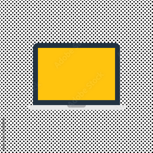 Design business concept Empty template copy space text for Ad website isolated. Laptop Monitor Personal Computer Device Tablet Blank Screen for Text Space