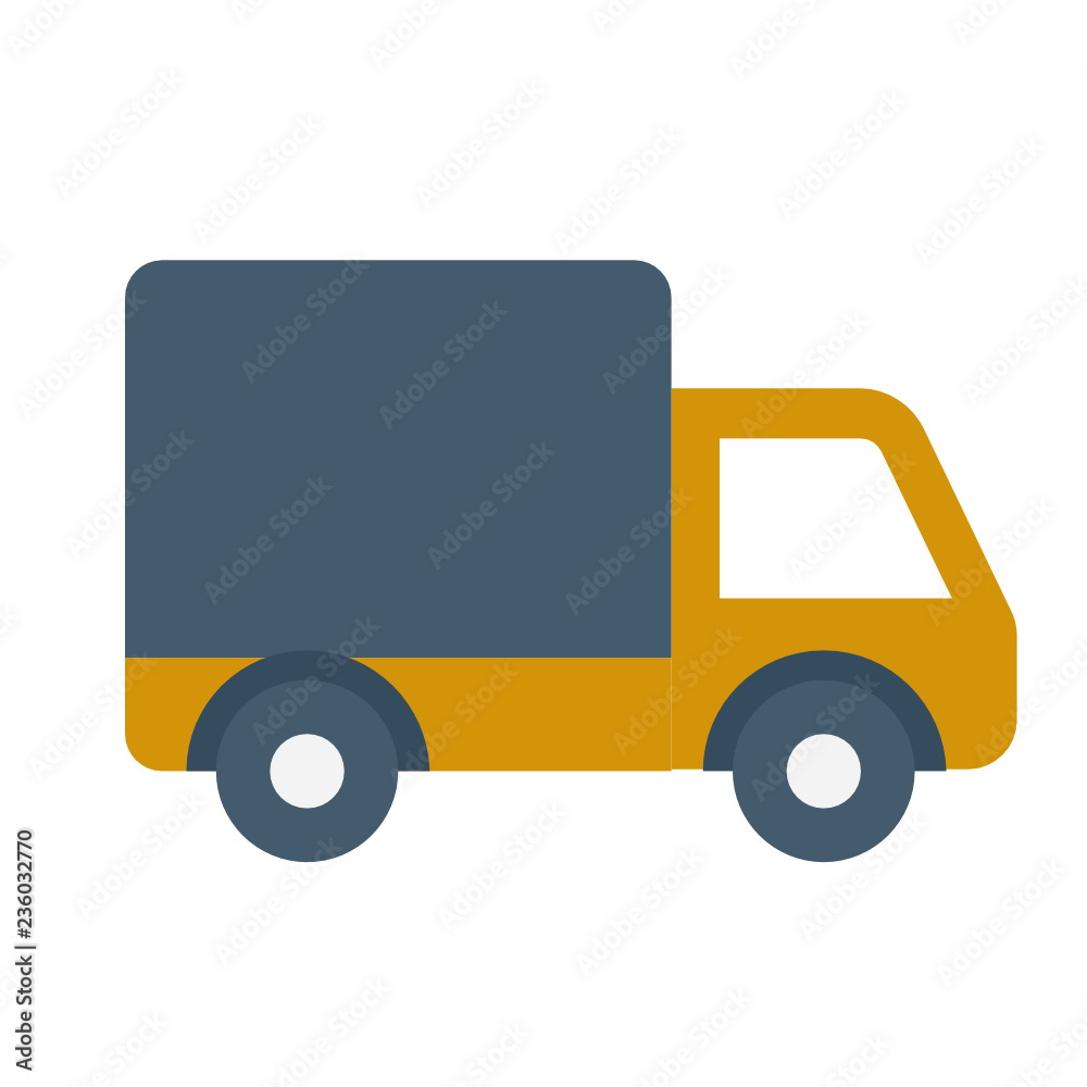 truck on a white background. Vector Illustration.