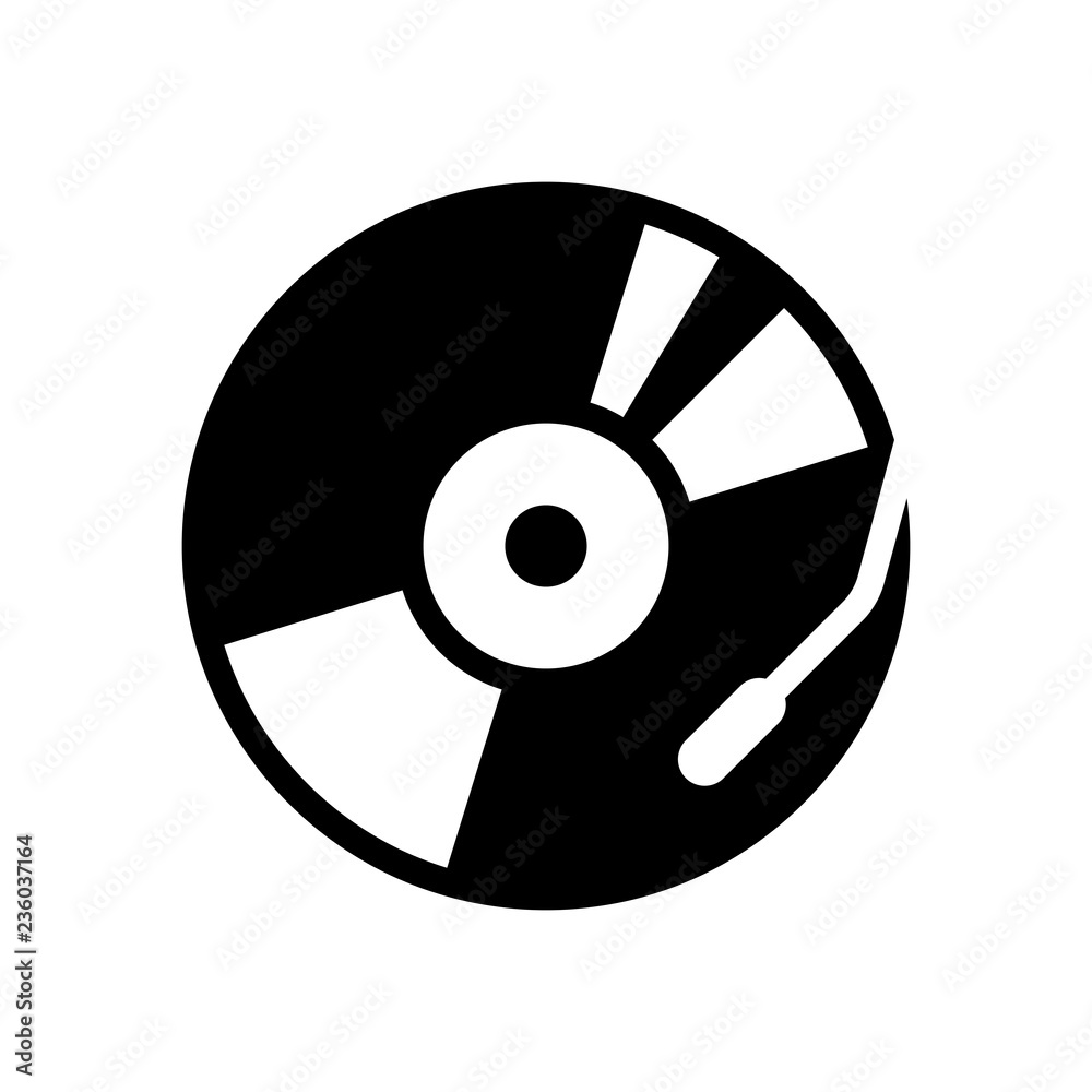 Retro Música. Jogador Para Discos De Vinil. Logotipo, Ícone. Ilustração  Vetorial Com Lugar Para Texto. Royalty Free SVG, Cliparts, Vetores, e  Ilustrações Stock. Image 85779358