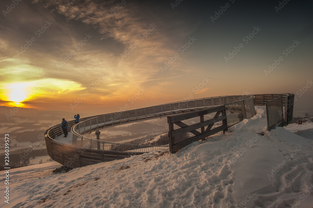 Platforma widokowa w Woli Kroguleckiej ,Beskid Sądecki,małopolska.