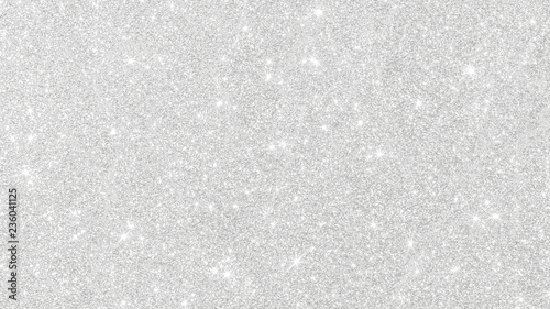 Fotografia, Obraz Silver glitter background texture white sparkling shiny wrapping paper for Chris