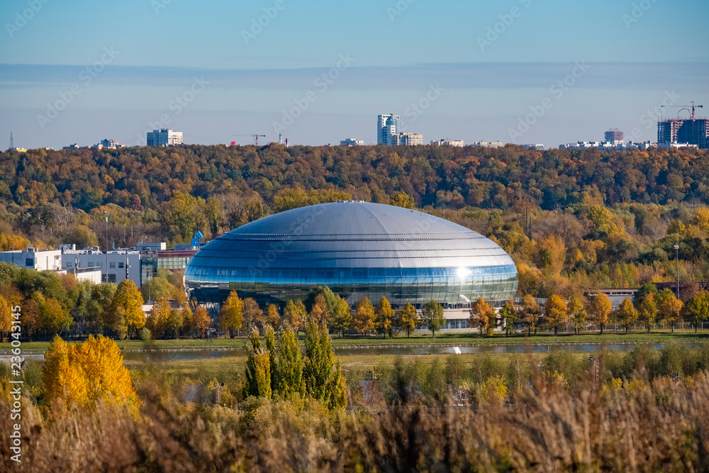Sports complex Dynamo in Moscow from afar