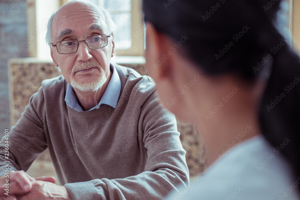 Upset retirement spending his free time in social home Upset retirement spending his free time in social home