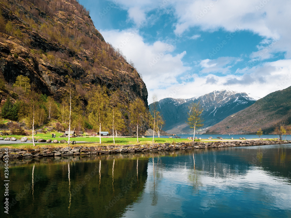 Flam, Norway Landscape with reflection