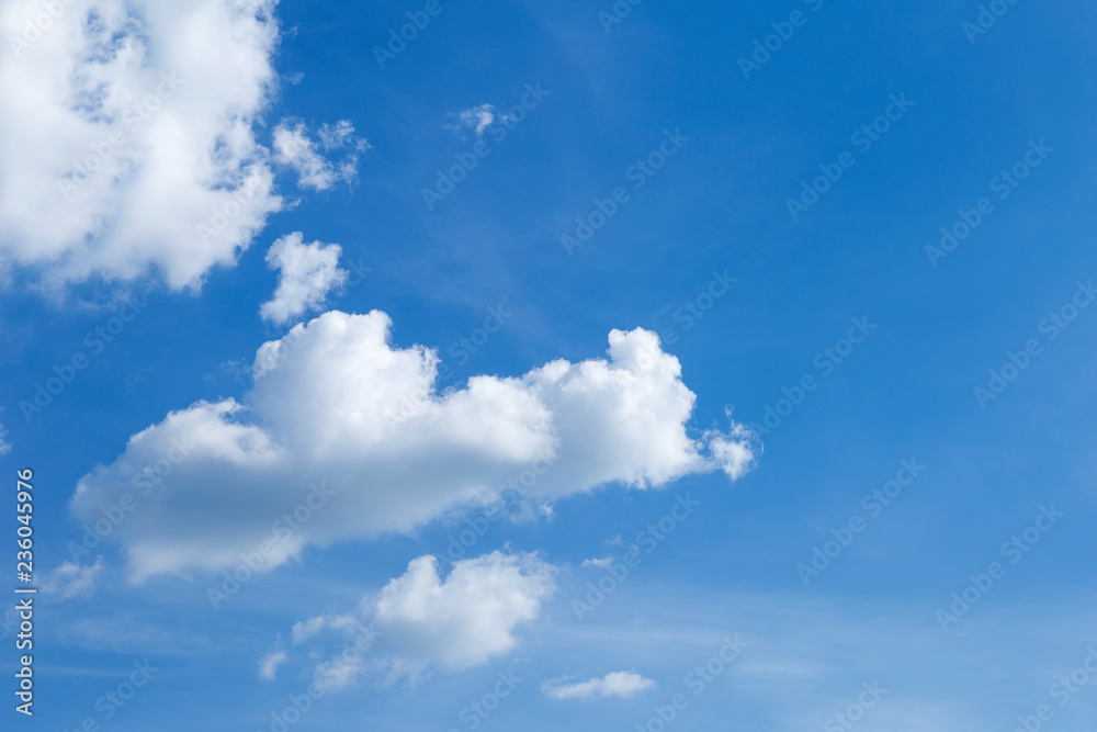 Summer blue sky with white cloud, weather and season concept, nature background Summer blue sky with white cloud, weather and season concept, nature background