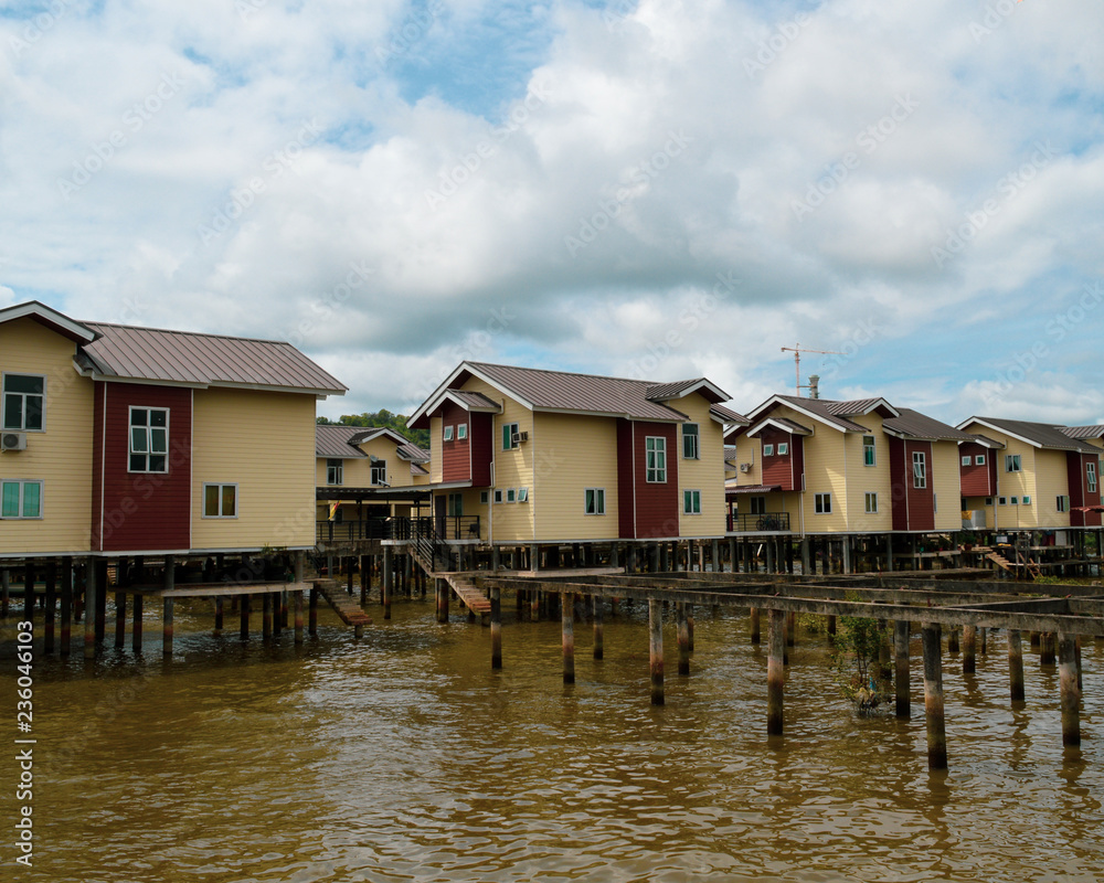 Nice Shanty Houses on the river in Brunei Nice Shanty Houses on the river in Brunei