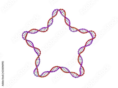 DNA strand in form of star....