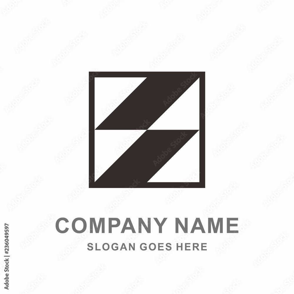 Naklejka premium Monogram Letter S Geometric Infinity Square Architecture Business Company Stock Vector Logo Design Template