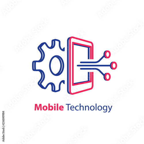 Software development  mobile technology concept  smartphone innovation