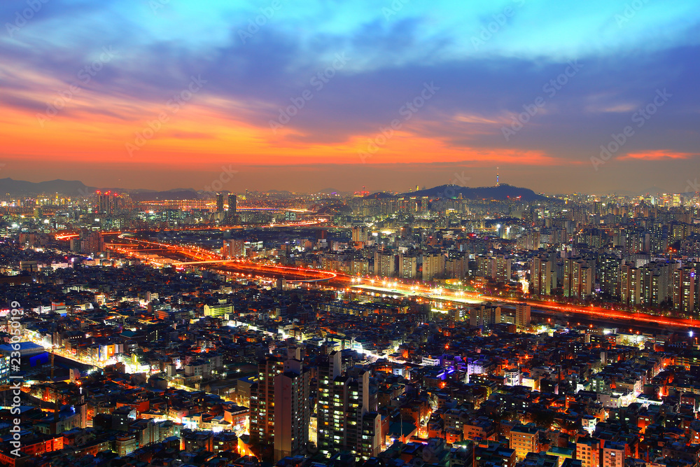 a night view of Seoul