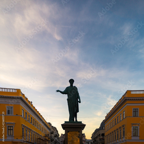 Monument to Duc de Richelieu in Odessa photo