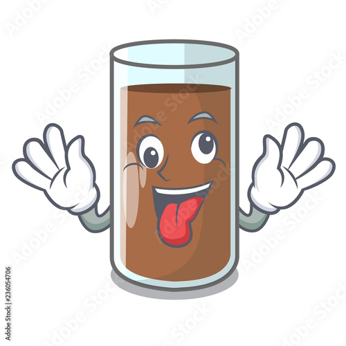 Crazy the delicious on chocolate milk cartoon
