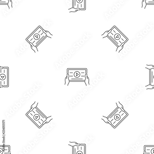 Device video play pattern seamless vector repeat geometric for any web design