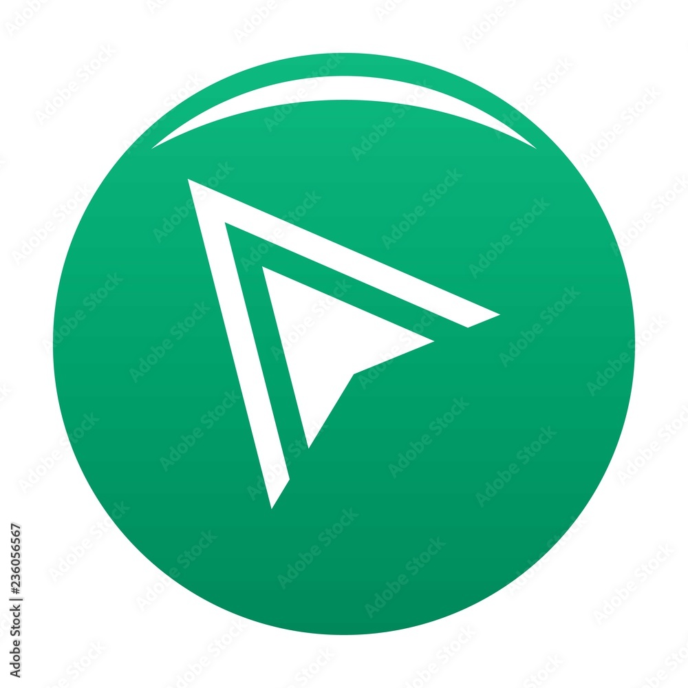 Cursor element icon. Simple illustration of cursor element vector icon for any design green Cursor element icon. Simple illustration of cursor element vector icon for any design green