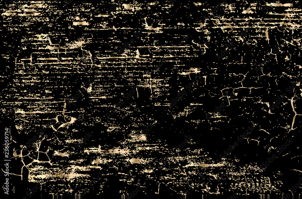 Vector grunge gold texture isolated on black. Patina scratch golden  background. vector de Stock | Adobe Stock