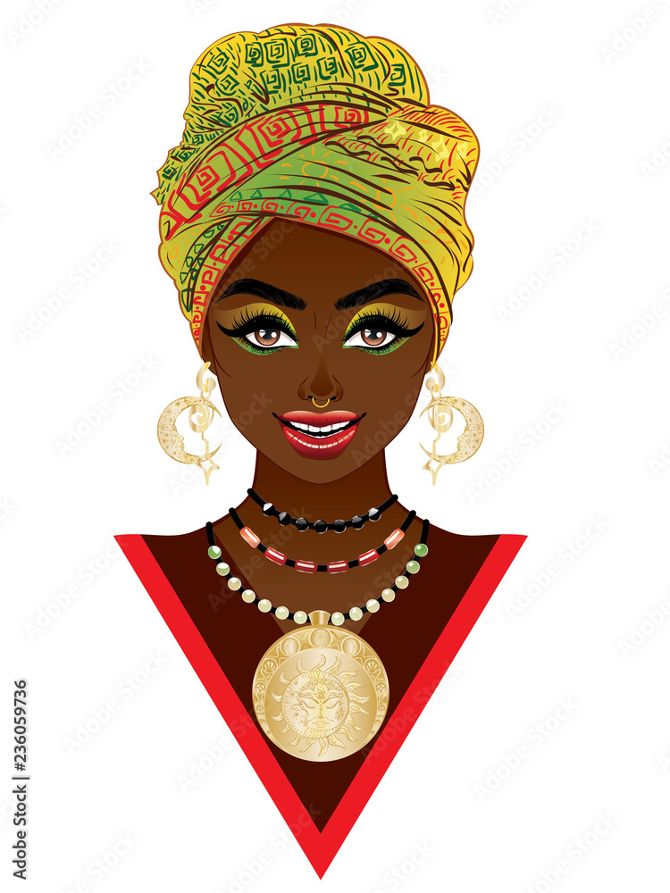 African woman in turban