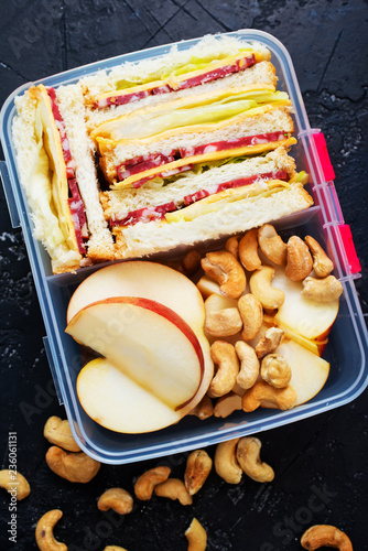 Quadro su tela food in lunch box