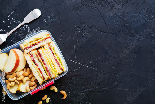 Принти на полотні food in lunch box