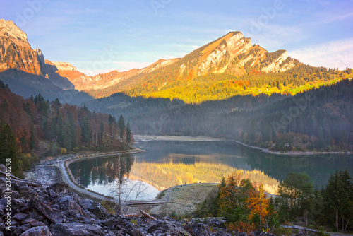 Lake Obersee autumn morning