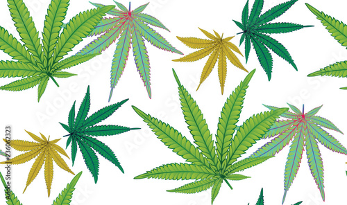 Marijuana colorful leaf