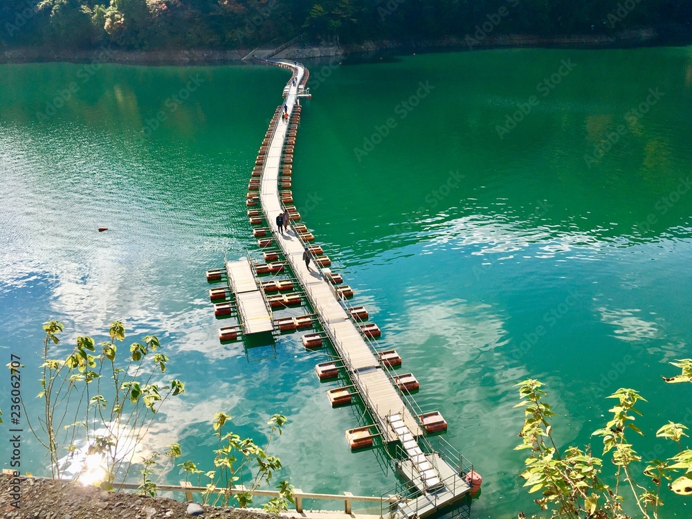  Float bridge in the lake