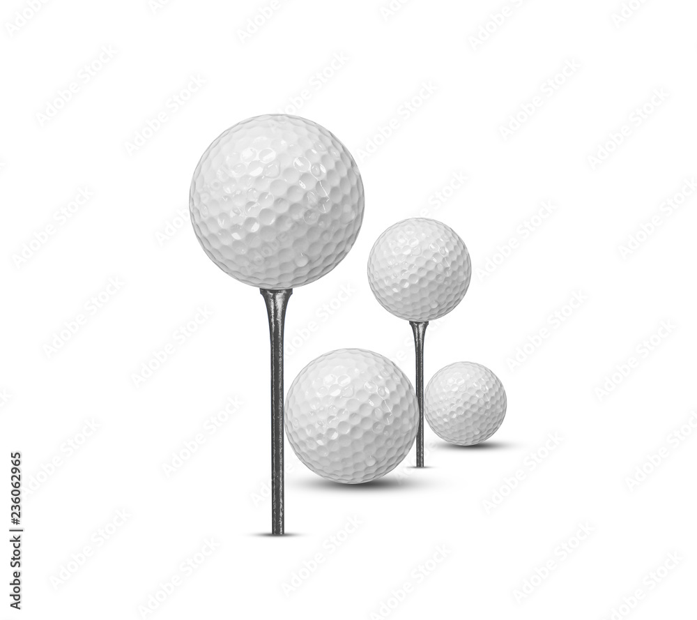 Many golf balls isolated on white background. Many golf balls isolated on white background.