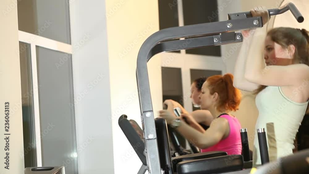 girls train in the gym girls train in the gym