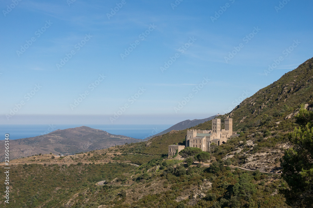 View on the abbey of Sant Pere de Rodes, Catalonia, Spain.