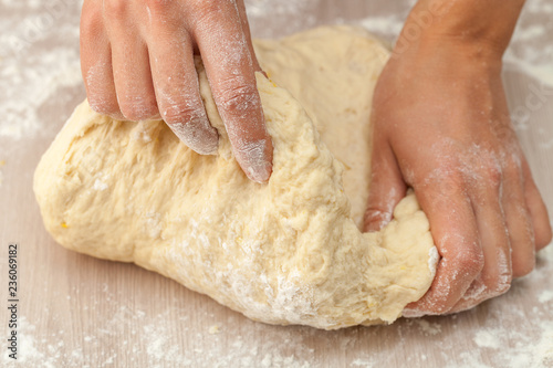 Kneading dough for festive baking
