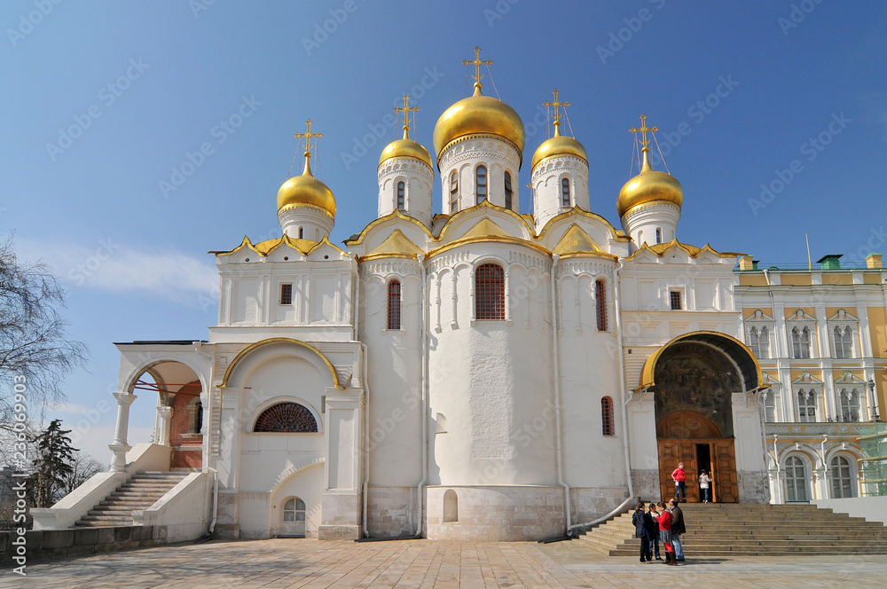 Russia, Moscow, The Cathedral of the Annunciation ( Blagoveschensky sobor), Russian Orthodox church dedicated to the Annunciation of the Theotokos.